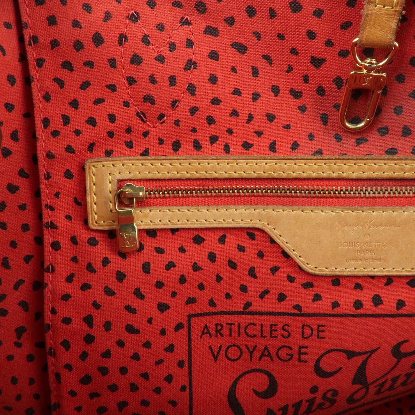 Louis Vuitton Rouge Pumpkin Dots Yayoi Kusama Neverfull MM M40686