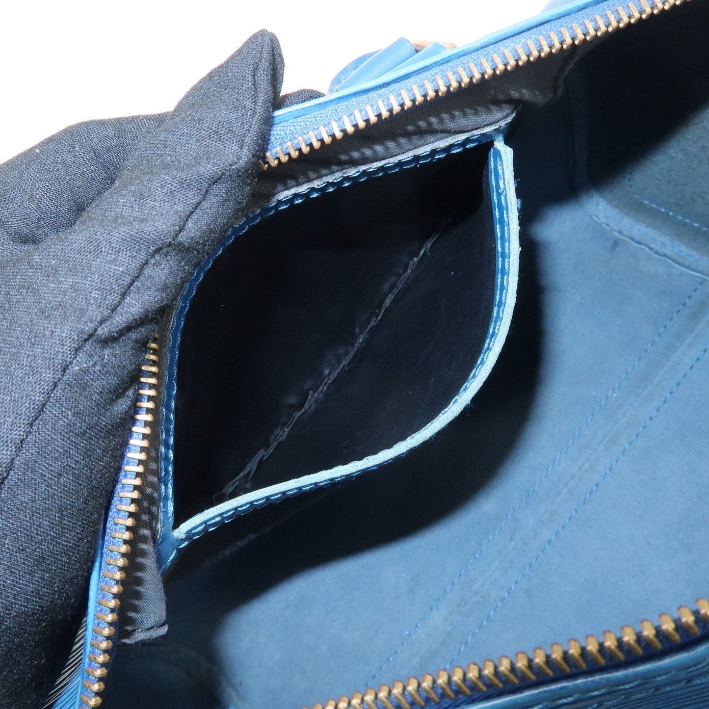 Louis Vuitton Epi Speedy 30 Hand Bag Boston Bag Blue M43005
