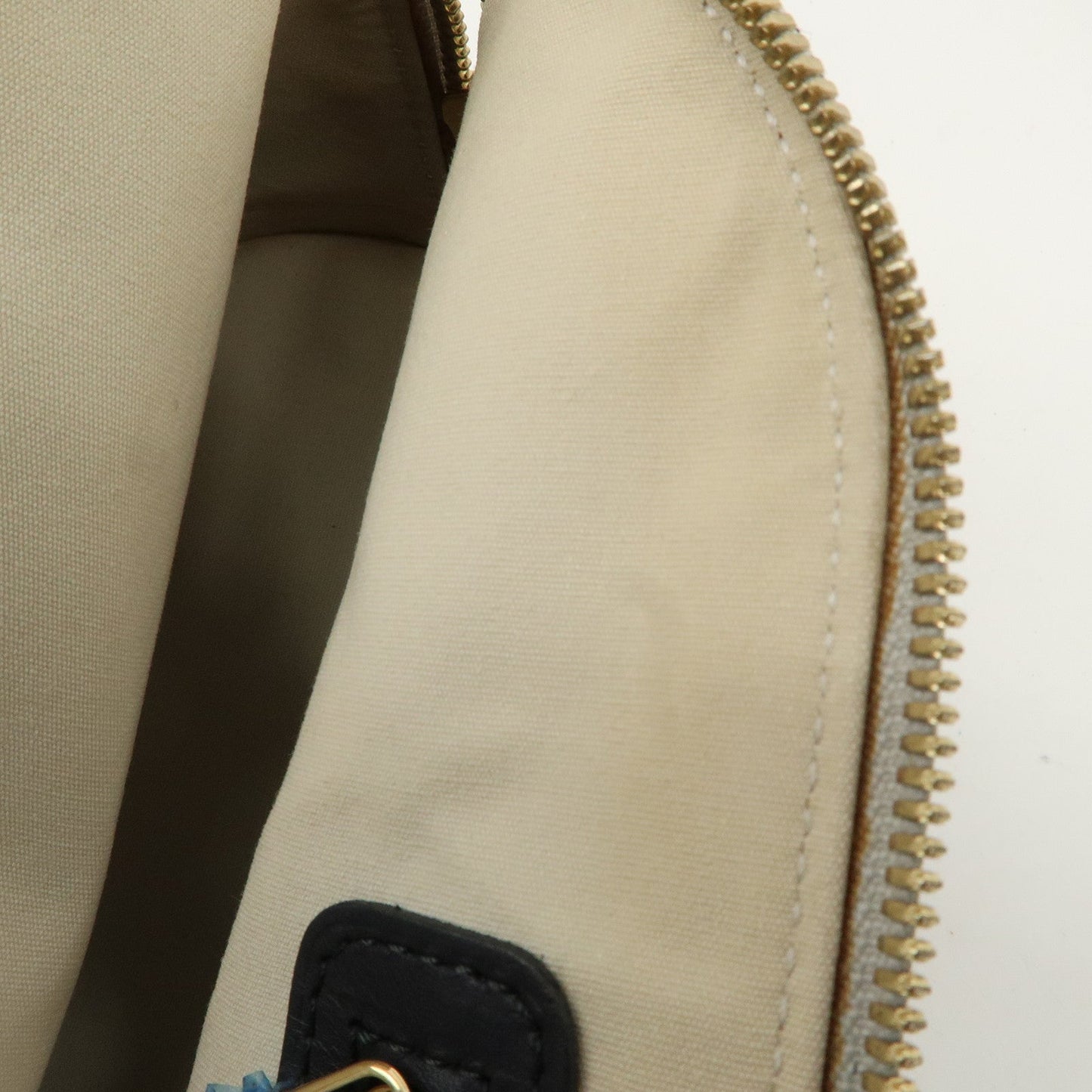 Louis Vuitton Monogram Mini Alma Long Hand Bag Blue M92205