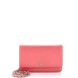 CHANEL Wallet on Chain Chevron Iridescent Caviar