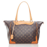 Louis Vuitton Monogram Tote Bag Shoulder Brown PVC Leather