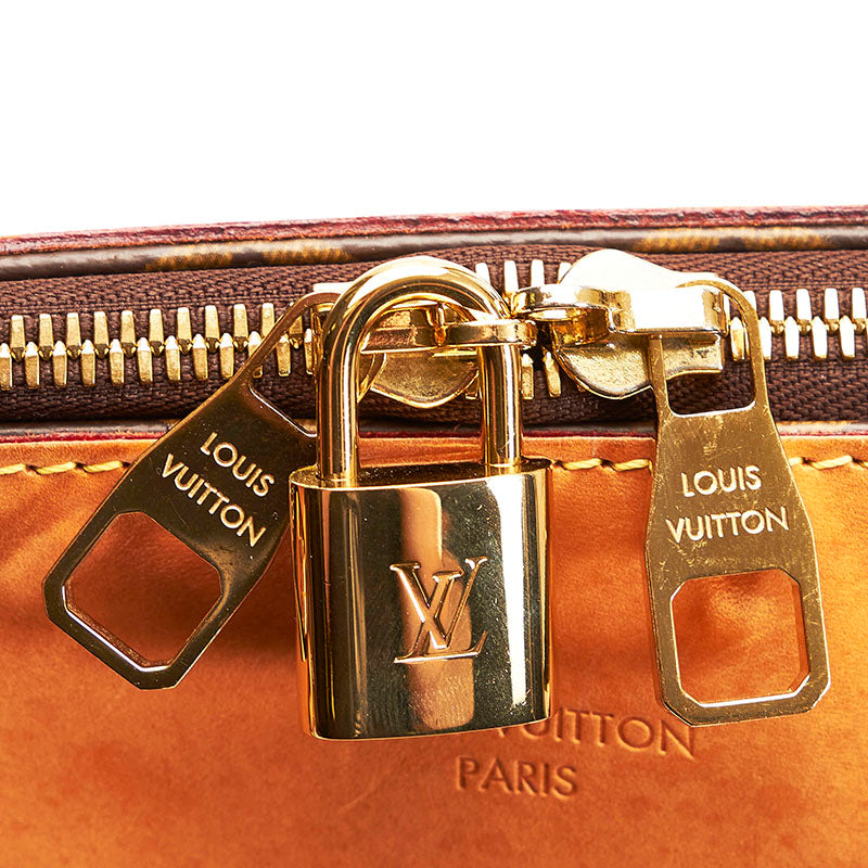 Louis Vuitton Monogram Tote Bag Shoulder Brown PVC Leather