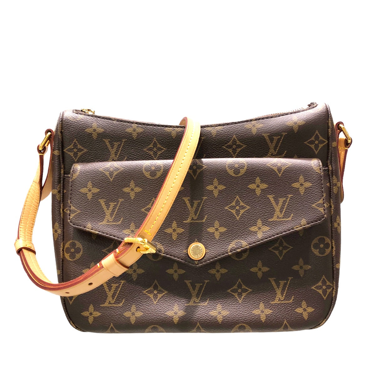 Louis Vuitton Monogram Mabillon Shoulder Bag Canvas Leather