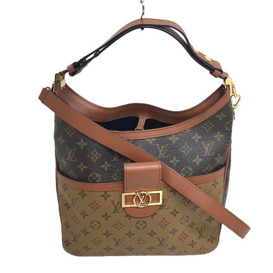 Louis Vuitton Monogram Reverse Hobo Dauphine MM Shoulder Bag