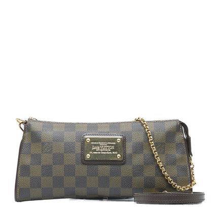 Louis Vuitton Damier Chain Handbag Shoulder Brown PVC Leather