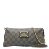 Louis Vuitton Damier Chain Handbag Shoulder Brown PVC Leather