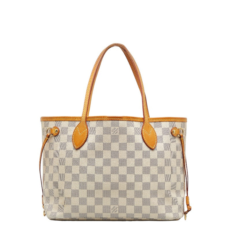 Louis Vuitton Damier Azur PM Tote Bag Shoulder White PVC Leather