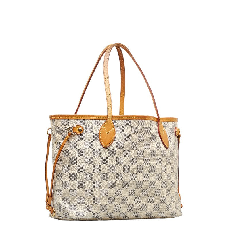 Louis Vuitton Damier Azur PM Tote Bag Shoulder White PVC Leather