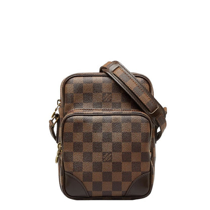 Louis Vuitton Damier Amazon Crossbody Shoulder Bag Ebene Brown PVC Leather
