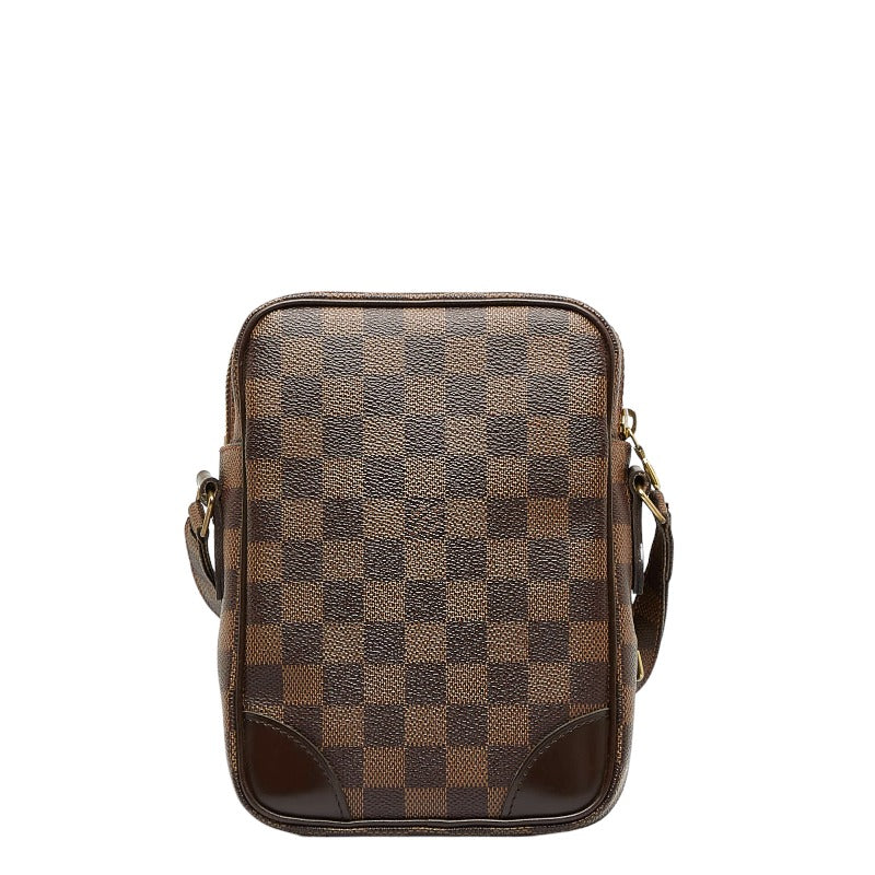 Louis Vuitton Damier Amazon Crossbody Shoulder Bag Ebene Brown PVC Leather