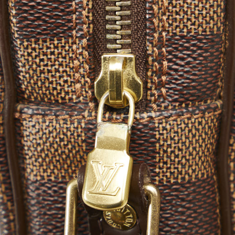 Louis Vuitton Damier Amazon Crossbody Shoulder Bag Ebene Brown PVC Leather