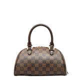 Louis Vuitton Damier Rivera Mini Handbag Ebene Brown PVC Leather