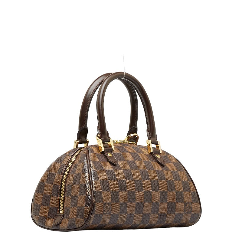 Louis Vuitton Damier Rivera Mini Handbag Ebene Brown PVC Leather