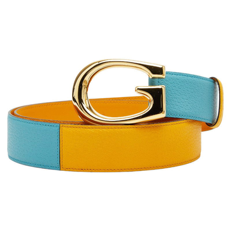 Gucci G Buckle Leather Belt