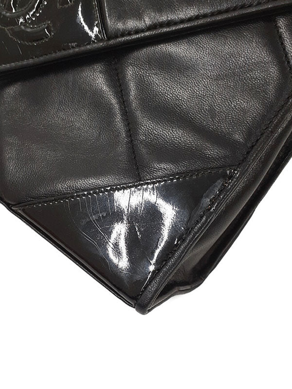 Chanel Matelasse Shoulder Bag Leather Black