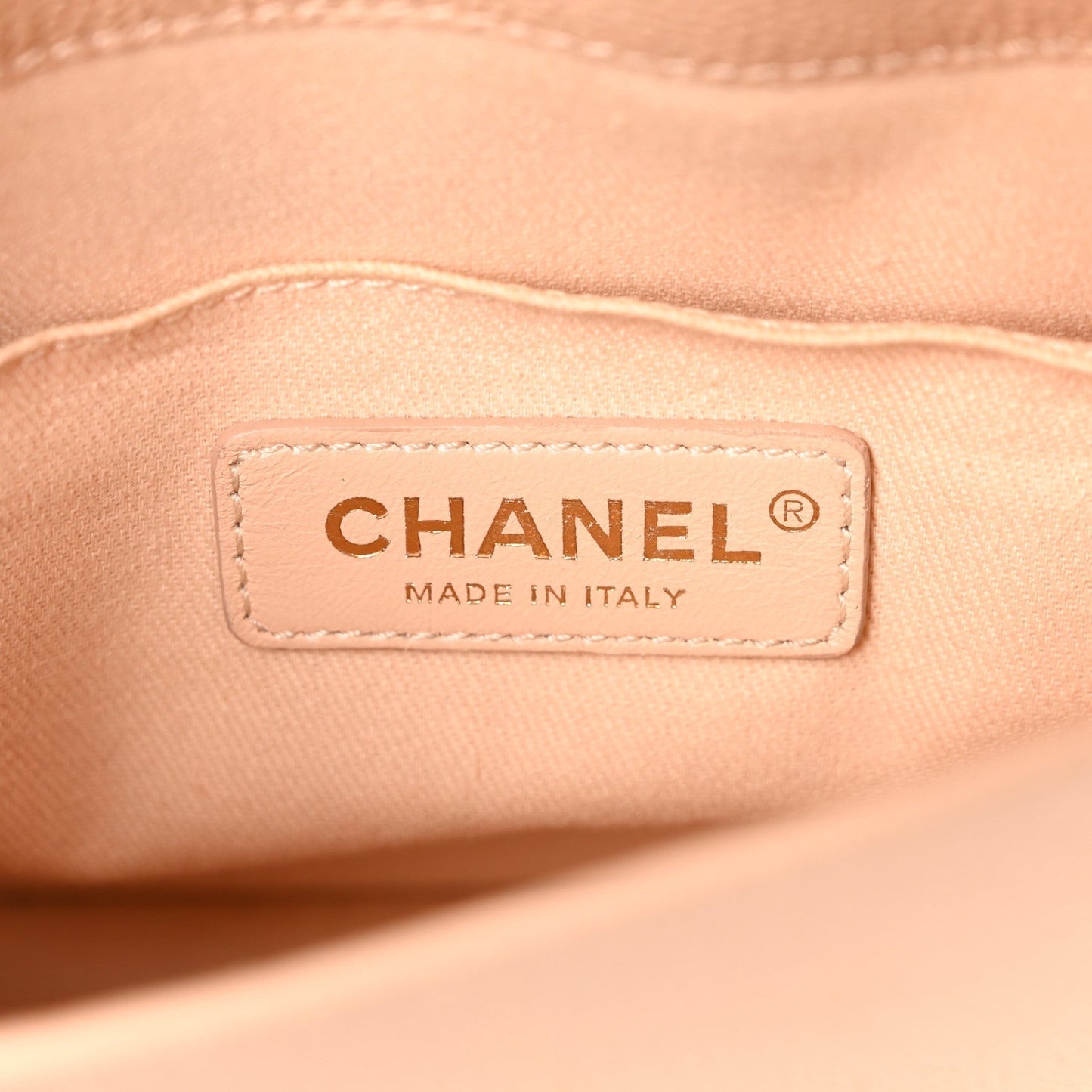 Amelia Caviar Mini Chain Flap Bag Beige