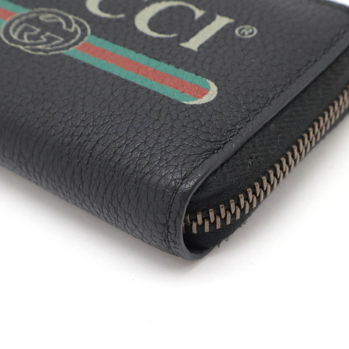 Gucci Leather Gucci Print Card Coin Case 496319