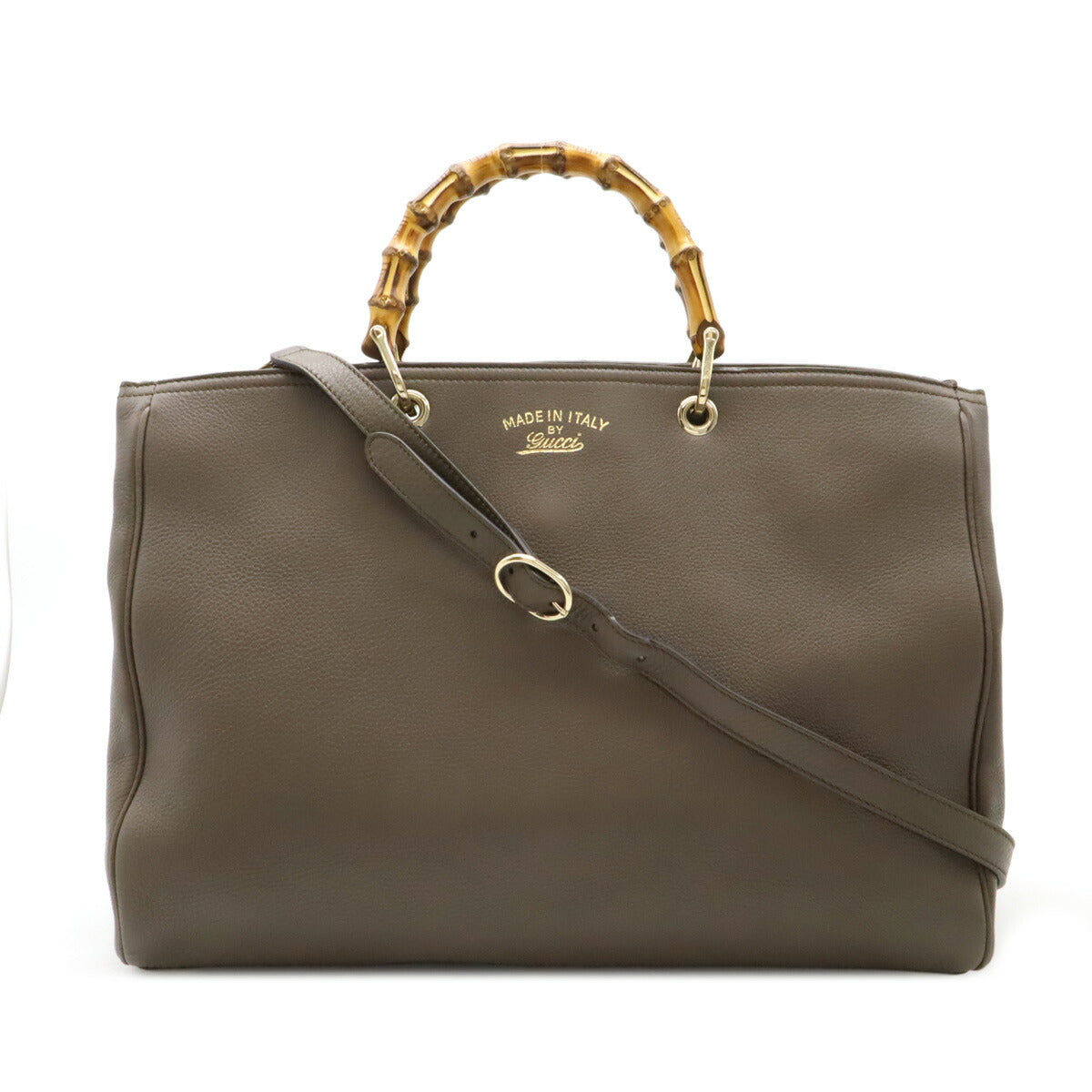 Gucci Leather Bamboo Shopper 2way Bag 323658