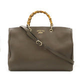 Gucci Leather Bamboo Shopper 2way Bag 323658