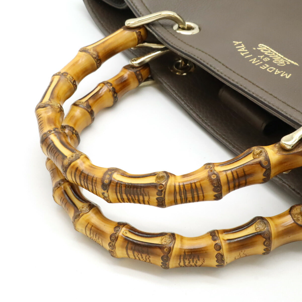 Gucci Leather Bamboo Shopper 2way Bag 323658