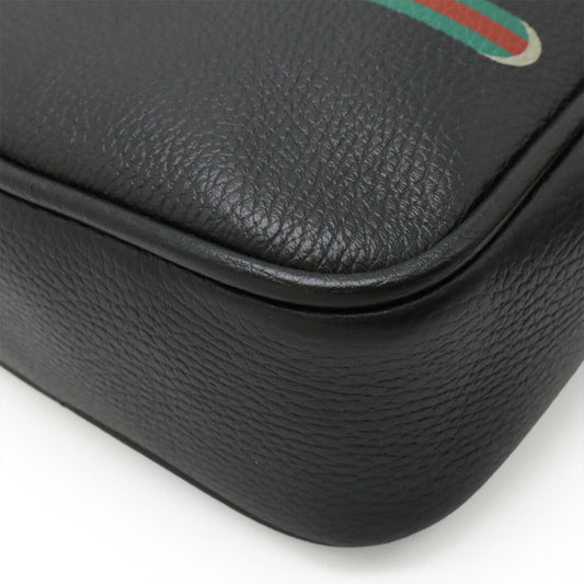 Gucci Gucci Print Leather Shoulder Bag