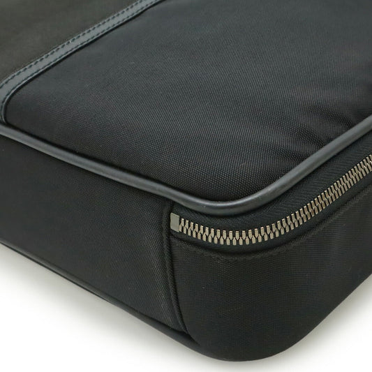 Gucci Logo Plate Nylon Canvas 2way Briefcase