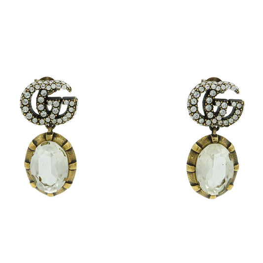 Gucci Double G Crystal Earrings