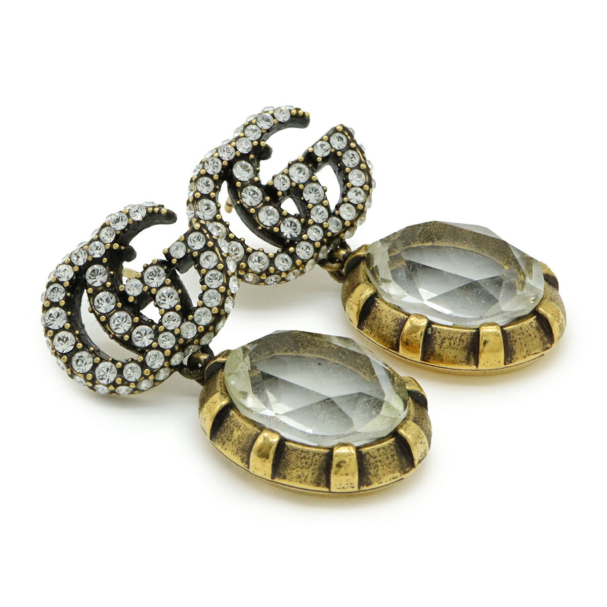 Gucci Double G Crystal Earrings