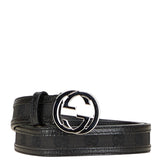 Gucci Interlocking G GG Canvas Leather Belt