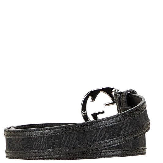 Gucci Interlocking G GG Canvas Leather Belt