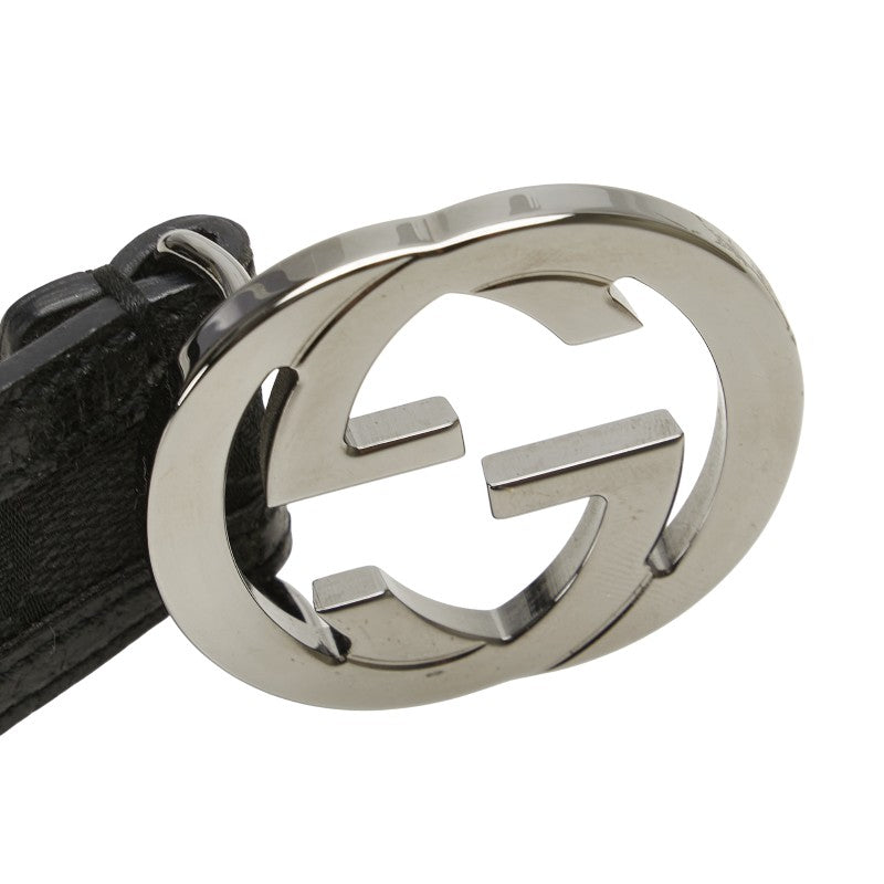 Gucci Interlocking G GG Canvas Leather Belt