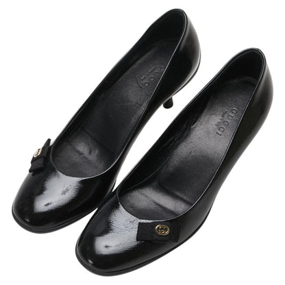 Gucci Ribbon Interlocking G Patent Leather Pumps