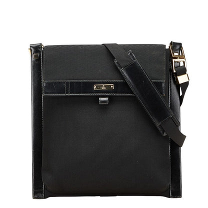 Gucci Shoulder Bag Leather Nylon Canvas