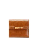 Gucci Bamboo Leather Tri-fold Wallet