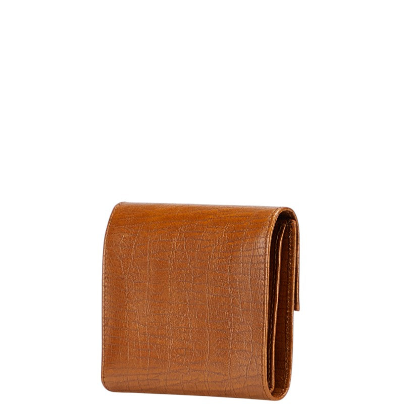 Gucci Bamboo Leather Tri-fold Wallet