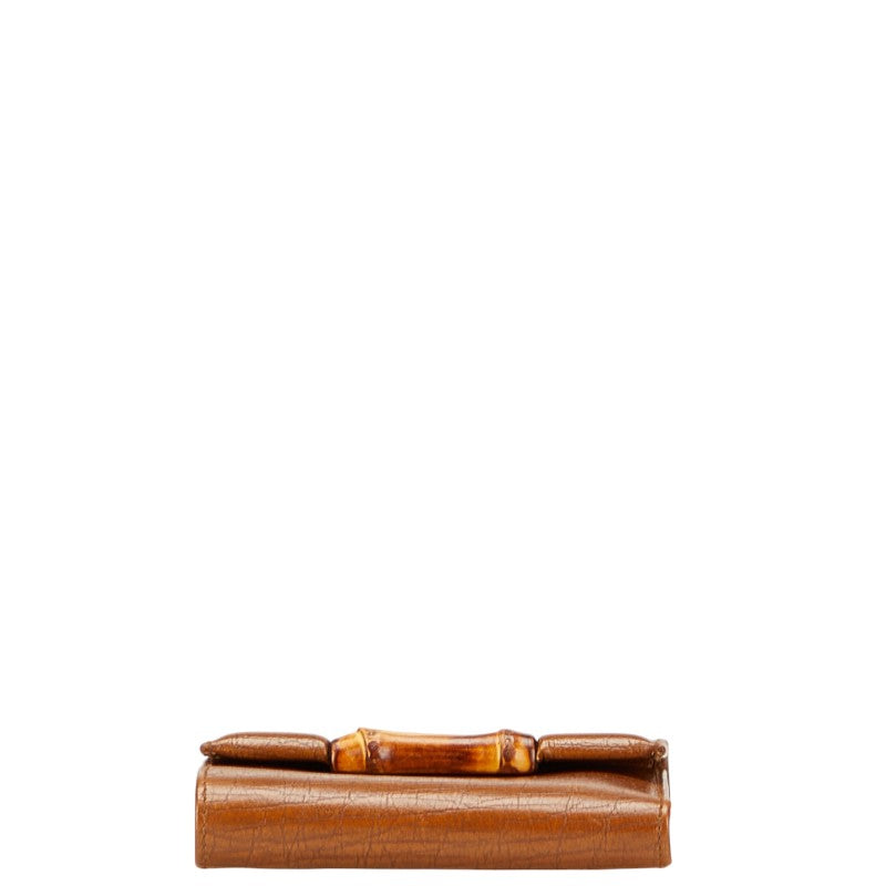 Gucci Bamboo Leather Tri-fold Wallet