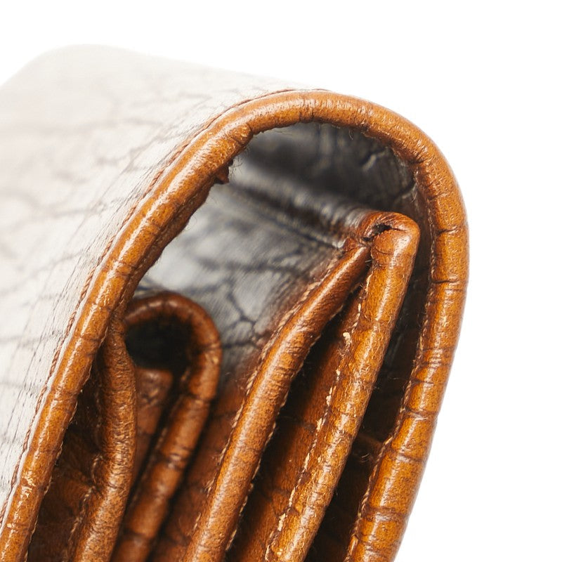 Gucci Bamboo Leather Tri-fold Wallet