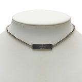 Gucci Logo Plate SV925 Necklace