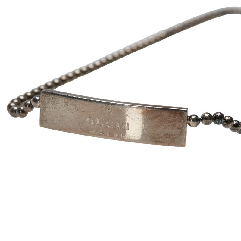 Gucci Logo Plate SV925 Necklace