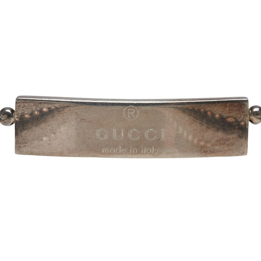 Gucci Logo Plate SV925 Necklace