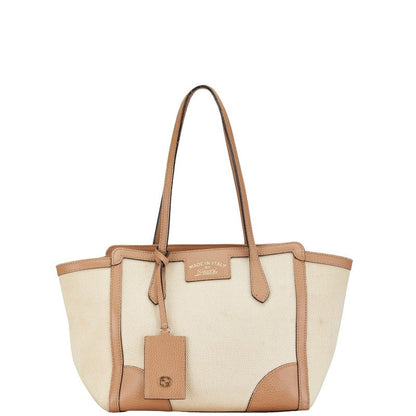 Gucci 354408 Canvas Leather Tote Bag