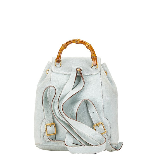 Gucci Bamboo Suede Leather Backpack