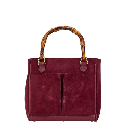 Gucci Bamboo Suede Handbag