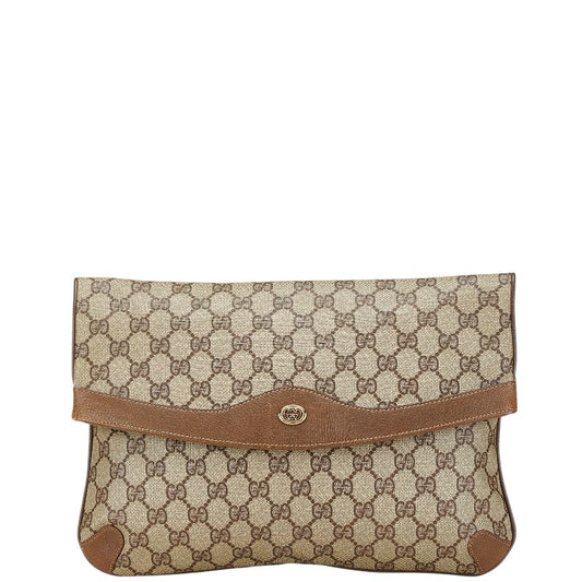 Gucci GG Supreme PVC clutch bag