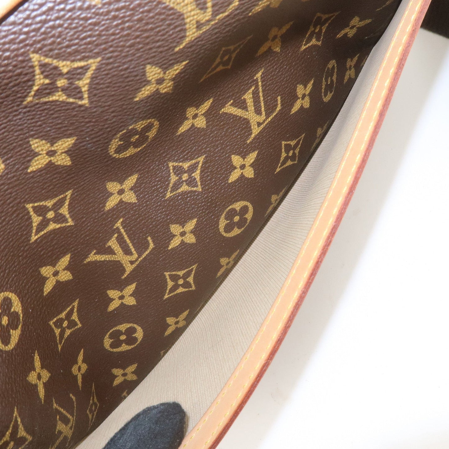 Louis Vuitton Monogram Reporter PM Shoulder Bag Brown M45254
