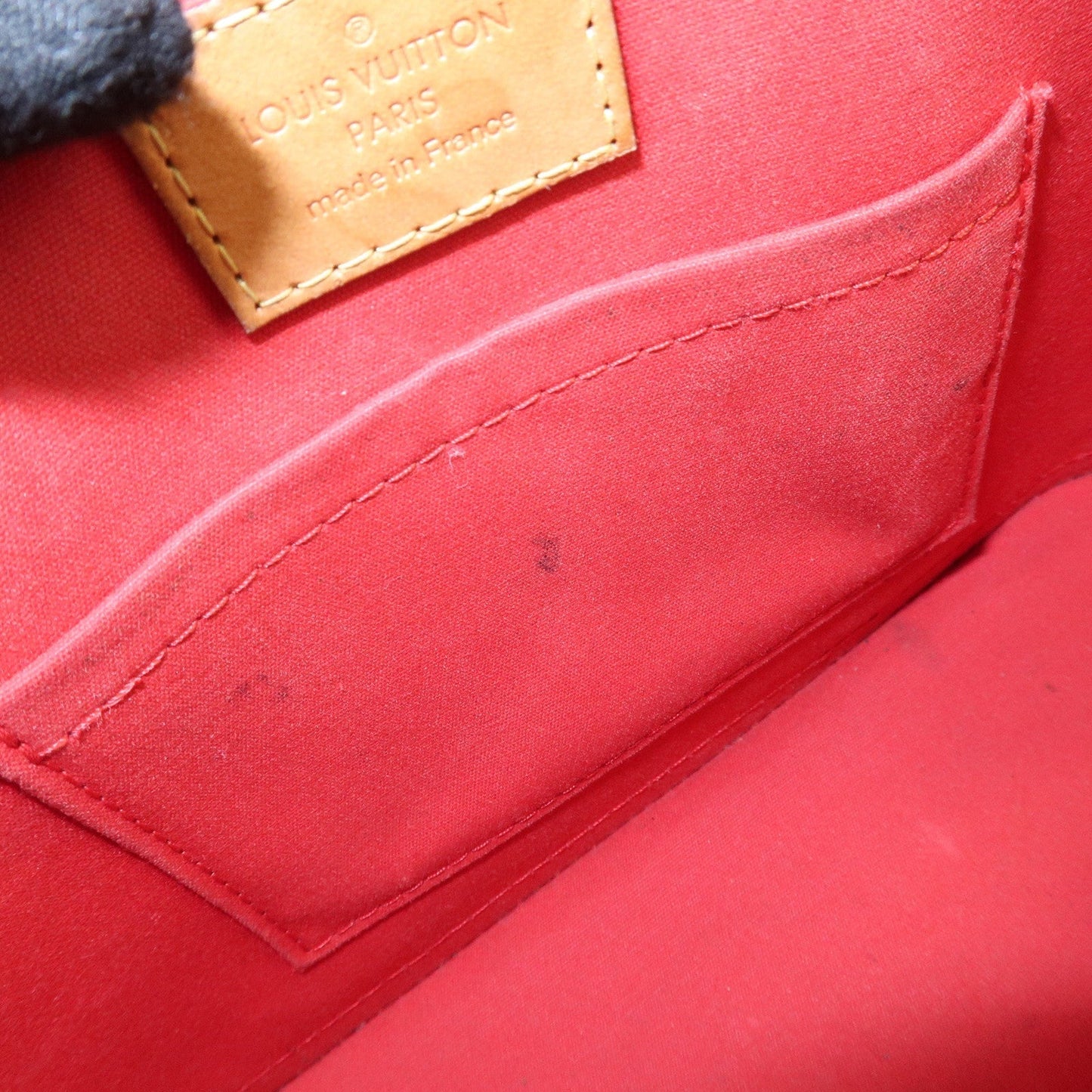 Louis Vuitton Monogram Vernis Alma BB Cerise Shoulder Bag M90174