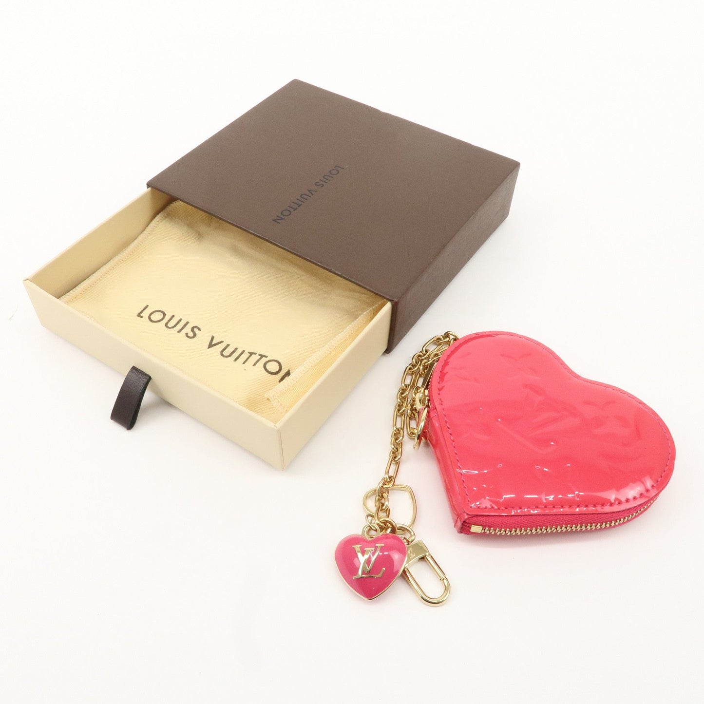 Louis Vuitton Monogram Vernis Porte Monnaie Coeur Coin Case M93657