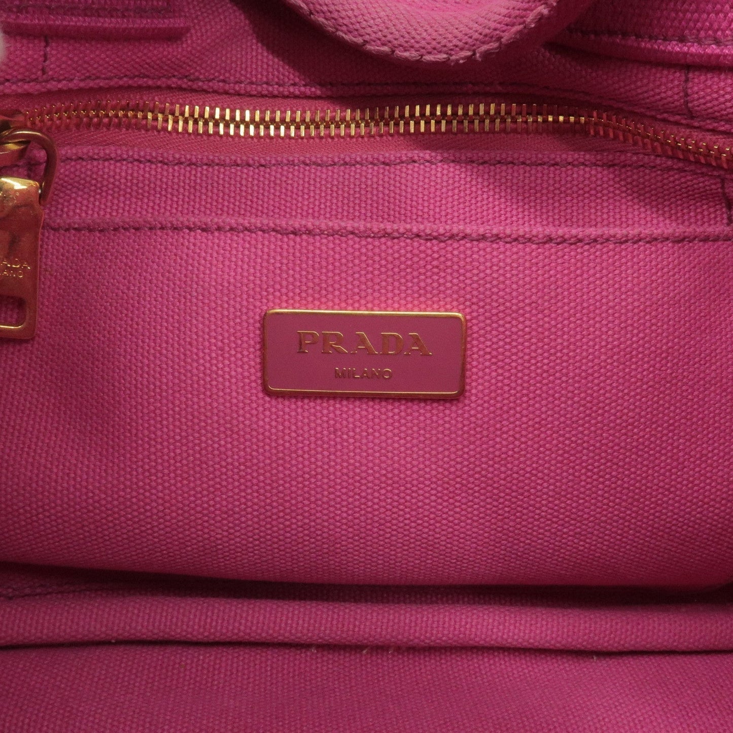 Prada Canapa Mini Canvas 2Way Bag Shoulder Bag Pink B2439G