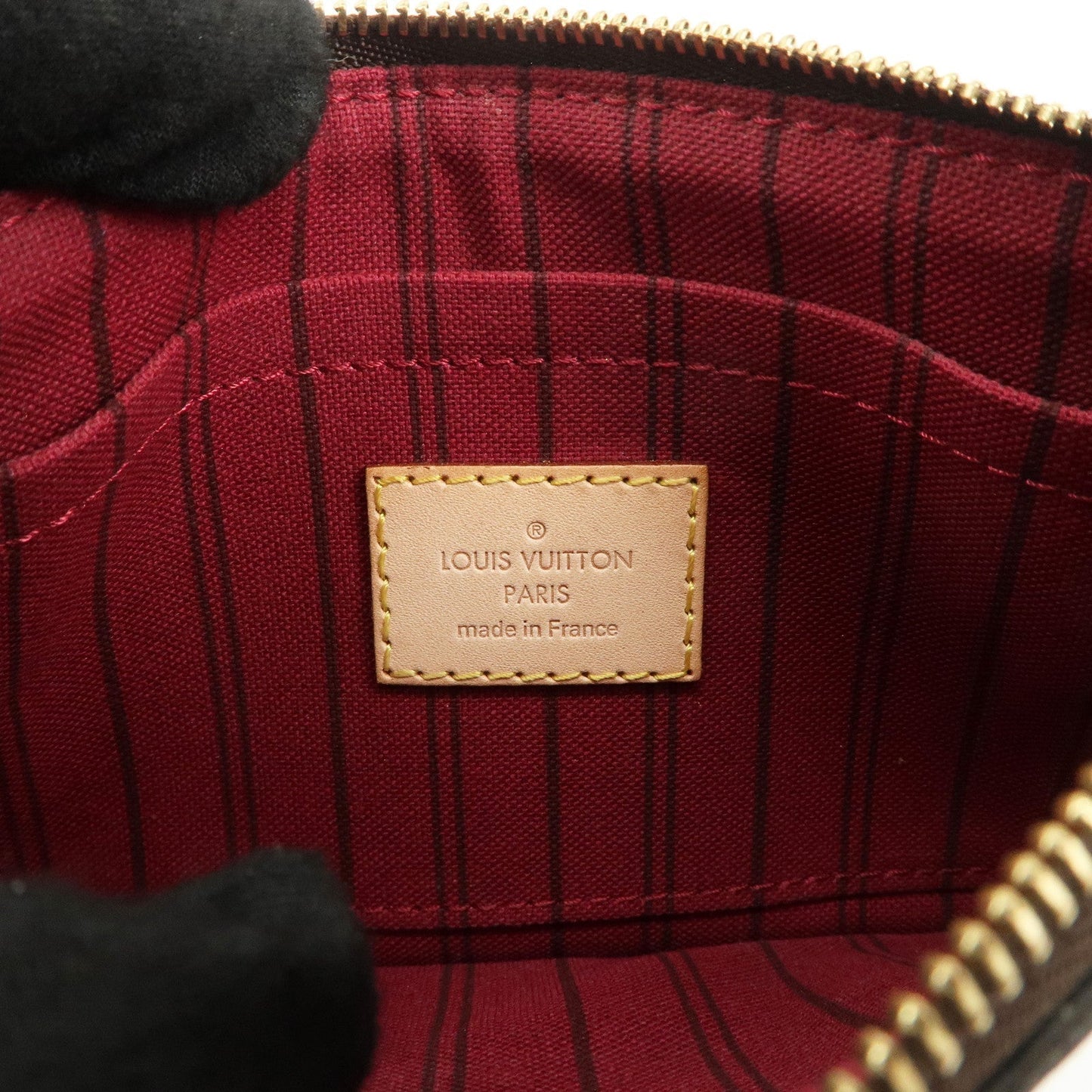 Louis Vuitton Monogram Pouch For Neverfull PM Brown Fuchsia