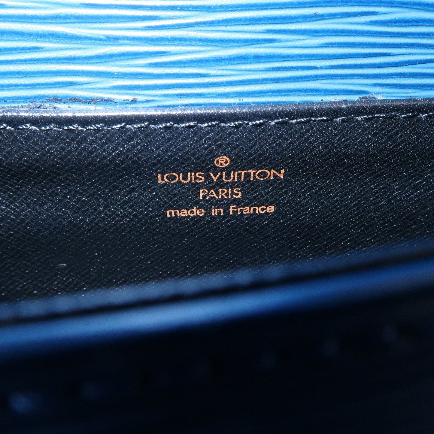 Louis Vuitton Epi Mini Saint Cloud Shoulder Bag Blue M52215